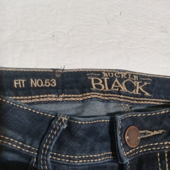 Buckle Dark Blue Flare & Wide Leg Jeans - Picture 6 of 9
